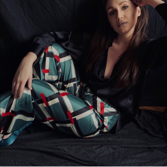 Zara Satin High Waisted Pants - Picture 2 of 10